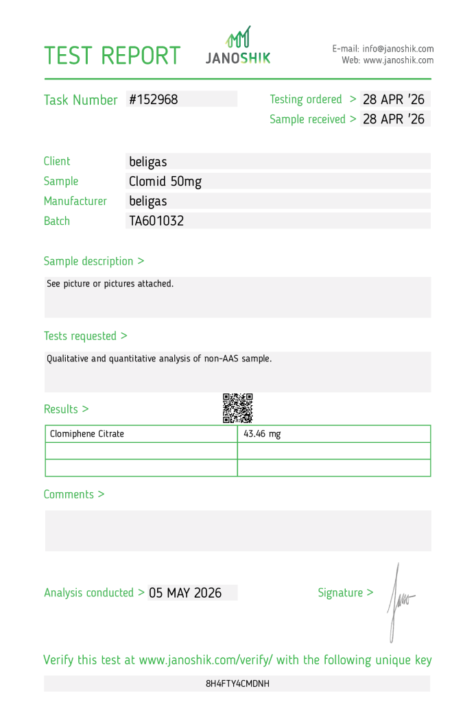 Clomid Beligas Labortest