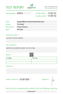 PRIME Turinabol 22. September 2025