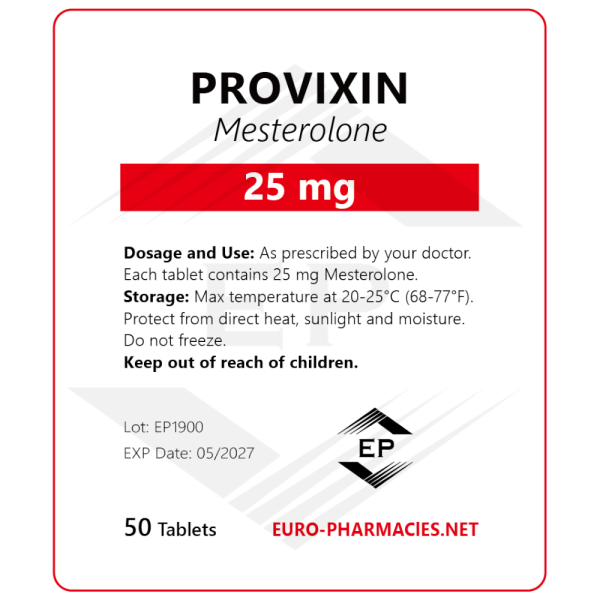 Provixin (Proviron) – 25 mg/Tablette, 50 Pillen/Beutel – Euro Pharmacies