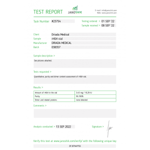 HGH-Pulver-Labortest Driada