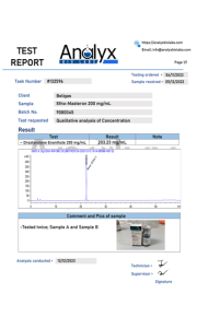 Masteron 200 mg ml beligas Labortest