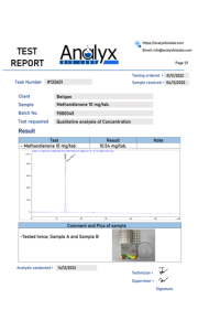 Methandienon 10 mg Beligas-Labortest