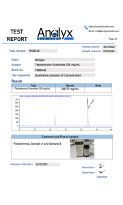 Testosteron Enanthate 300MG Labortest beligas