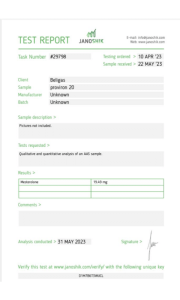 Proviron 20 Beligas Labortest