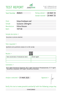 sust 250 Labortest Hilma