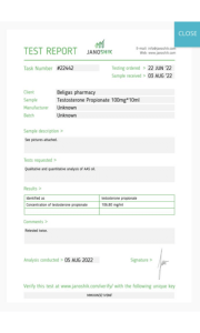 Testosteronpropionat 100 mg beligas Labortest