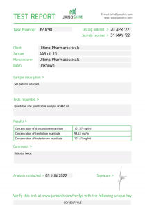 Ultima Cut Long 300 Labortest