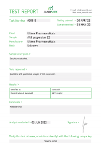 Ultima Stanozolol 50 Labortest