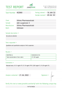 Ultima Testmix 200 Labortest