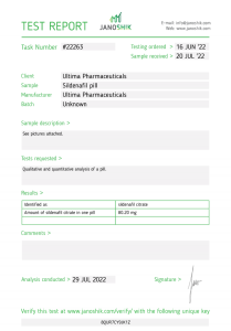 Ultima Viagra Labortest