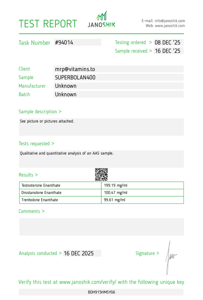PHARMAQO SUPERBOLAN 400 = 399,27 mg
