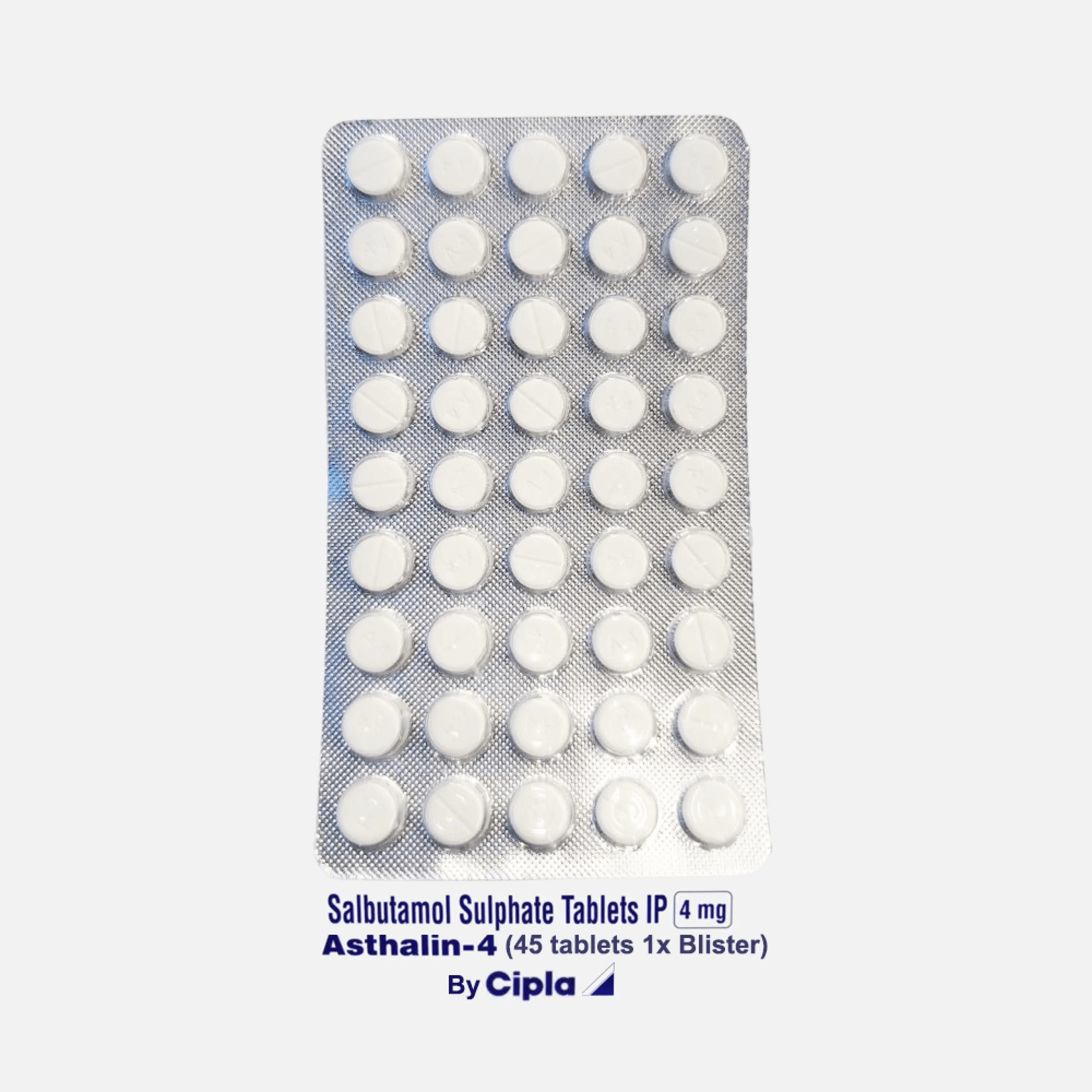 Salbutamol 4mg (Asthalin 4) (45 comprimés - 1 Blister) - Driada Medical